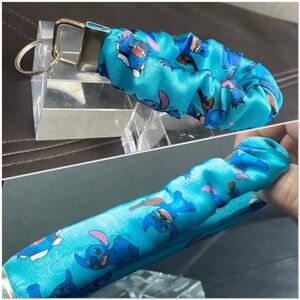 Custom Handmade Cartoon Stitch Scrunchie Wristlet Keychain Ver.2
